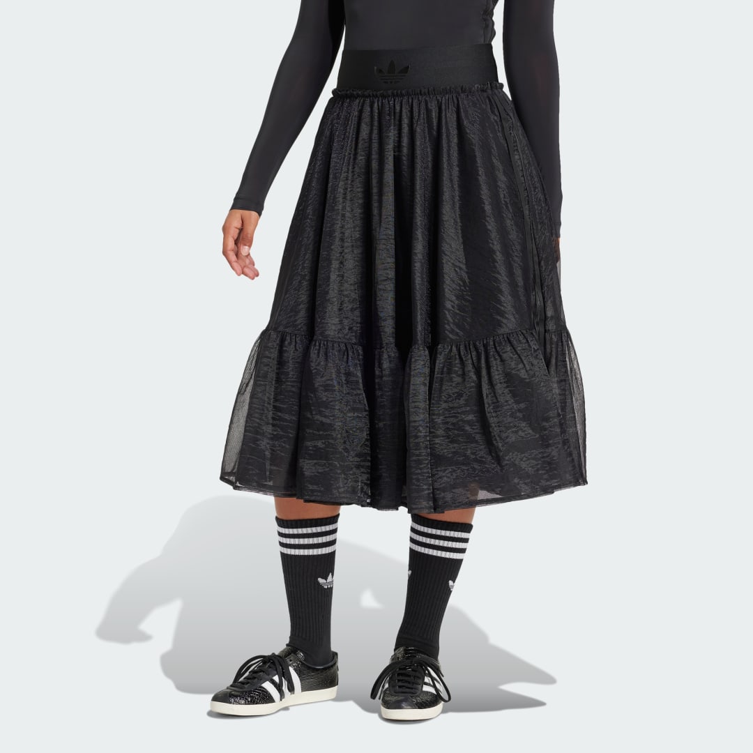Sukňa adidas Performance Waistband Tulle Maxi Skirt Čierna | JJ0902, 0
