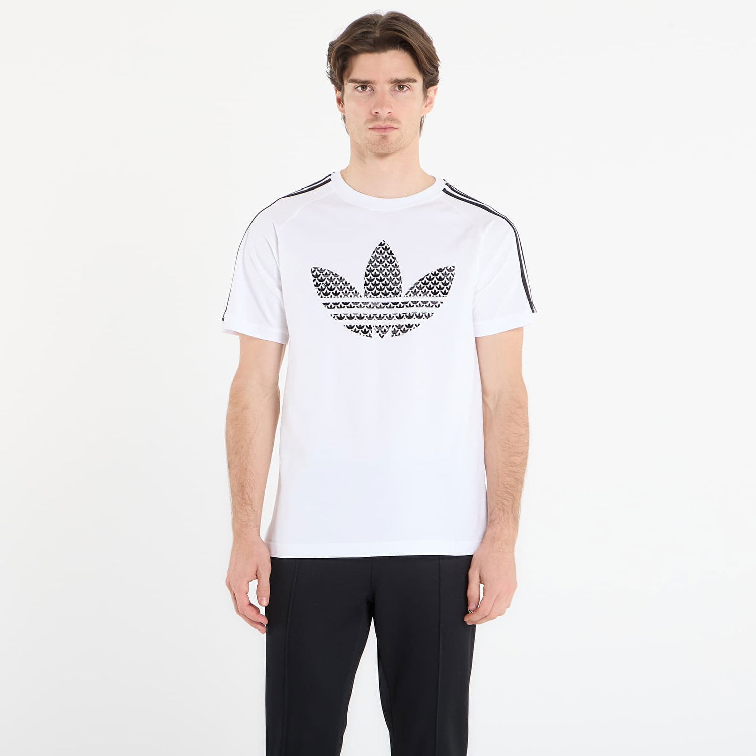 Tričko adidas Originals Monogram Infill 3-Stripes T-Shirt Biela | KD1360, 0