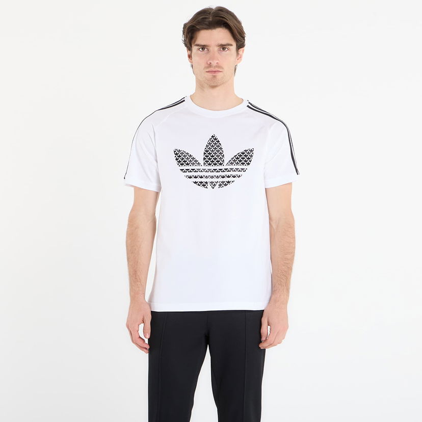 Tričko adidas Originals Monogram Infill 3-Stripes T-Shirt Biela | KD1360