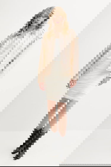 Sukňa Maison Margiela MM6 Maison Margiela Ruched Mini Skirt Béžová | S62DA0037.S24423.962, 1