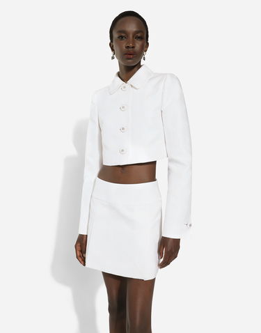 Sukňa Dolce & Gabbana Quilted Jacquard Miniskirt Biela | F4CEATHJMOWW0001, 3