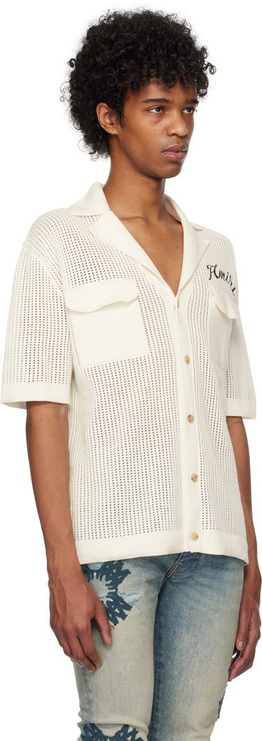 Košeľa AMIRI AMIRI Mesh Knitted Shirt Biela | AMKNIR1011, 1