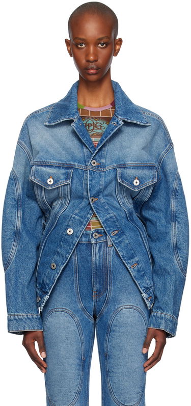 Bunda Jean Paul Gaultier Jean Paul Gaultier Lacing Denim Jacket Modrá | 24/31-F-VE062LP-D013-57, 0