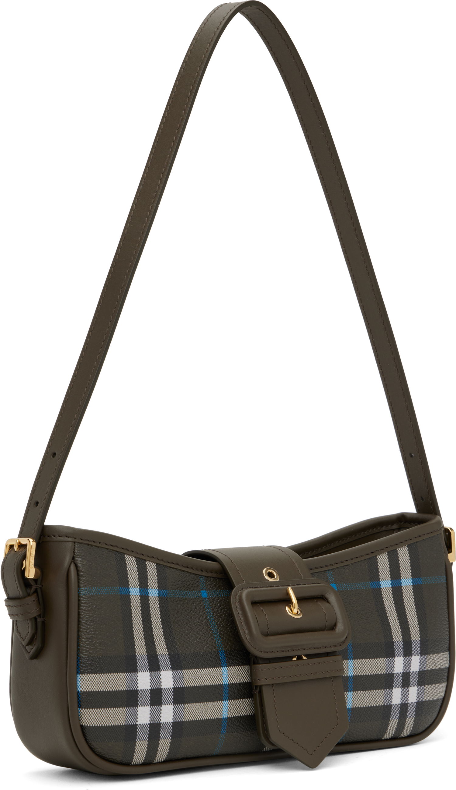Taška cez rameno Burberry Burberry Check and Leather Sling Bag Hnedá | 8108527, 1