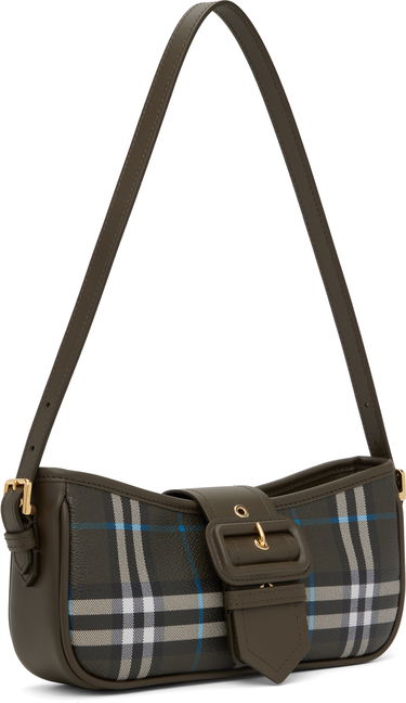 Taška cez rameno Burberry Burberry Check and Leather Sling Bag Hnedá | 8108527, 1