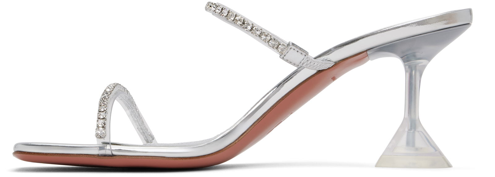 Amina Muaddi Gilda Glass Slipper 70 Heeled Sandals