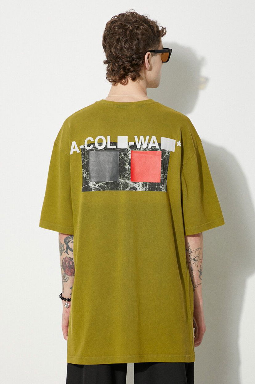 Tričko A-COLD-WALL* Relaxed Cubist T-shirt with Print Zelené | ACWMTS097