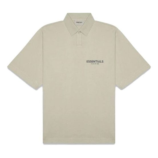 Polo tričko Fear of God Essentials Logo Polo Shirt Béžová | FOG-FW20-297