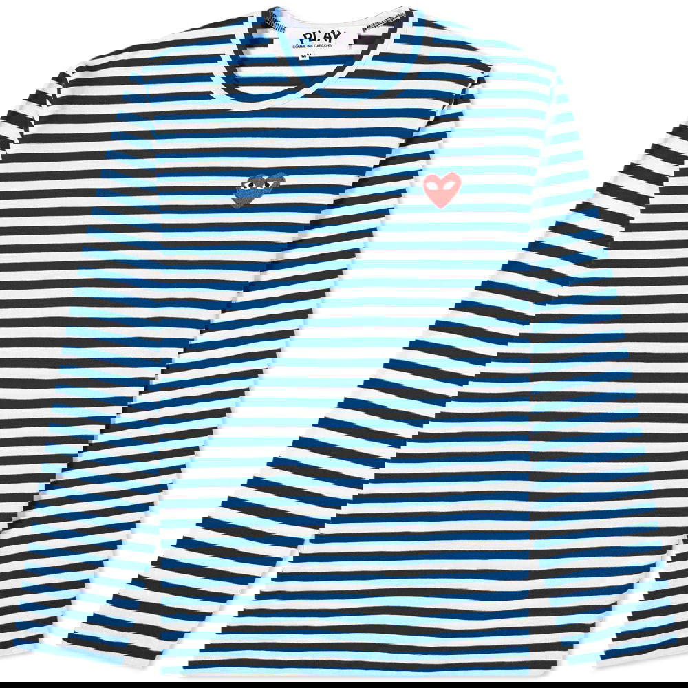 Tričko Comme des Garçons Play Heart Stripe Logo Tee Rôznofarebný | P1T164-2, 0