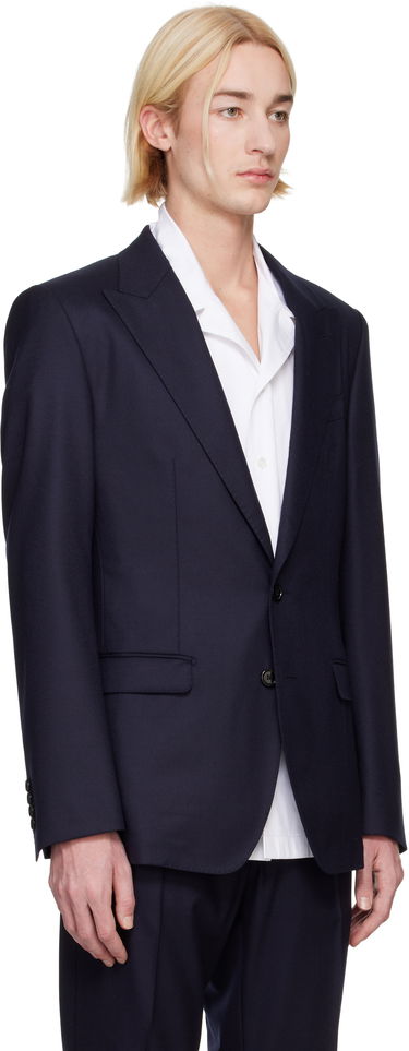 Bunda Dolce & Gabbana Designer Taormina-Fit Single-Breasted Blazer Modrá | G2NW0TGI251, 3
