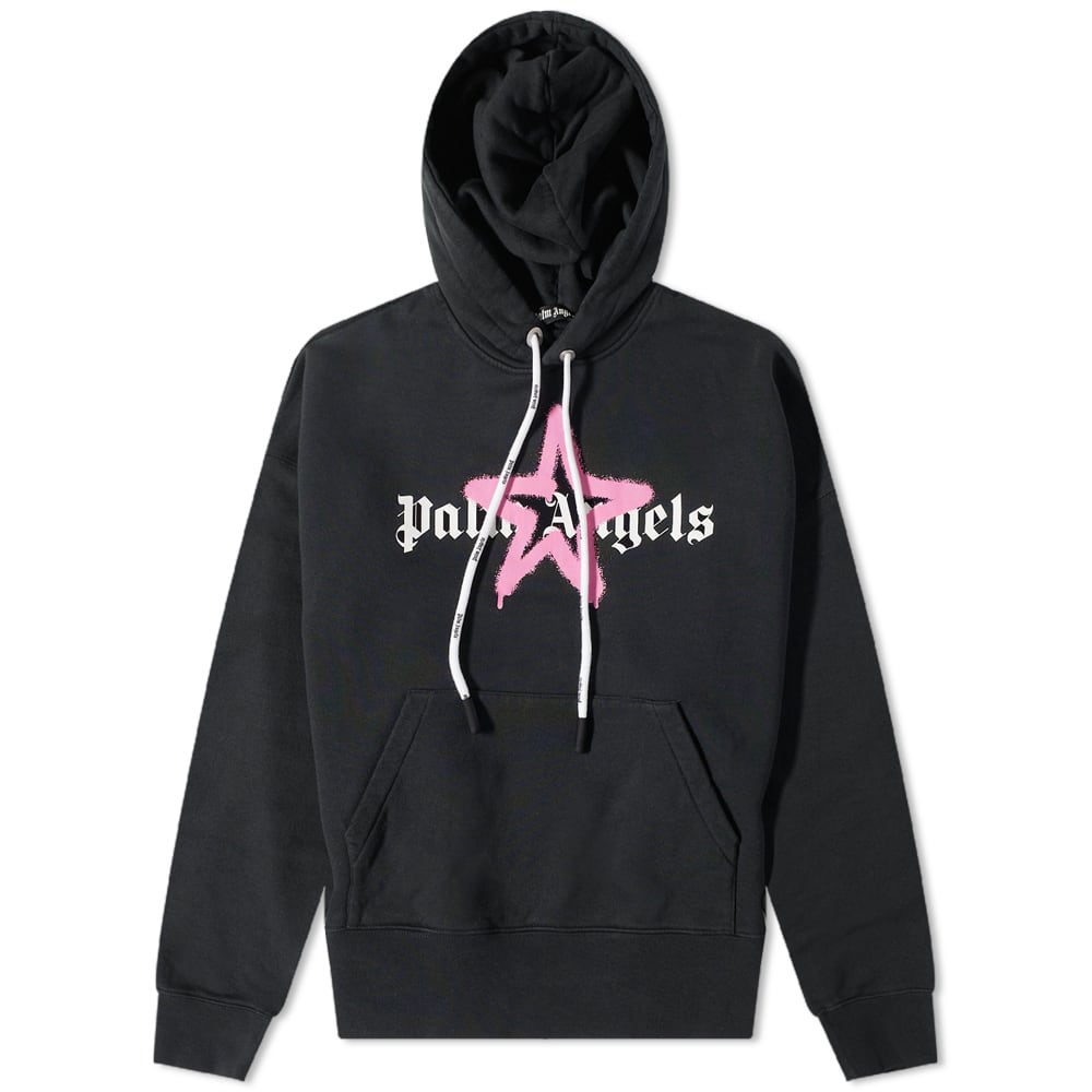 Mikina Palm Angels Star Sprayed Logo Popover Hoody Čierna | PMBB058C99FLE0071030, 0