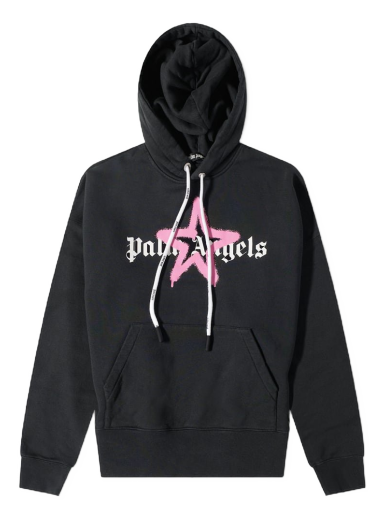 Mikina Palm Angels Star Sprayed Logo Popover Hoody Čierna | PMBB058C99FLE0071030