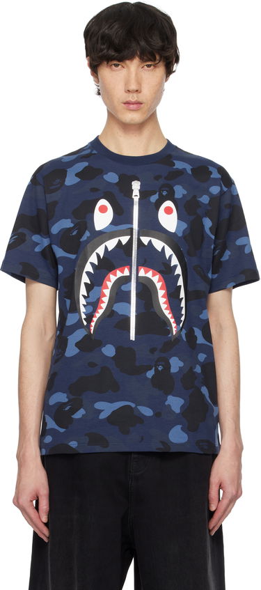 Tričko BAPE Camo Shark Graphic T-shirt Modrá | 001CSK801008M, 0