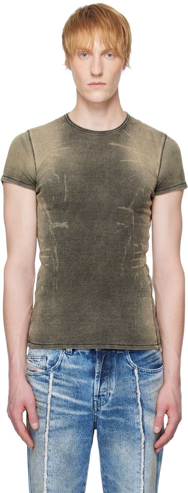 Tričko Diesel Diesel T-Hans Ribbed T-Shirt Zelené | A17994-0HJBE-02, 0