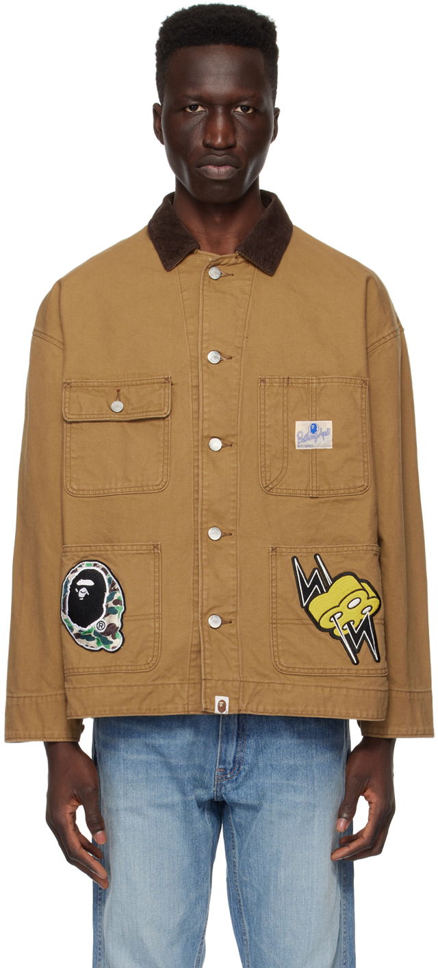 Bunda BAPE Patch Jacket Béžová | 001LJK301007M, 0