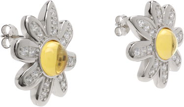 Náušnice Collina Strada Collina Strada Silver Daisy Earrings with Yellow Center Žltá | XX1092, 1