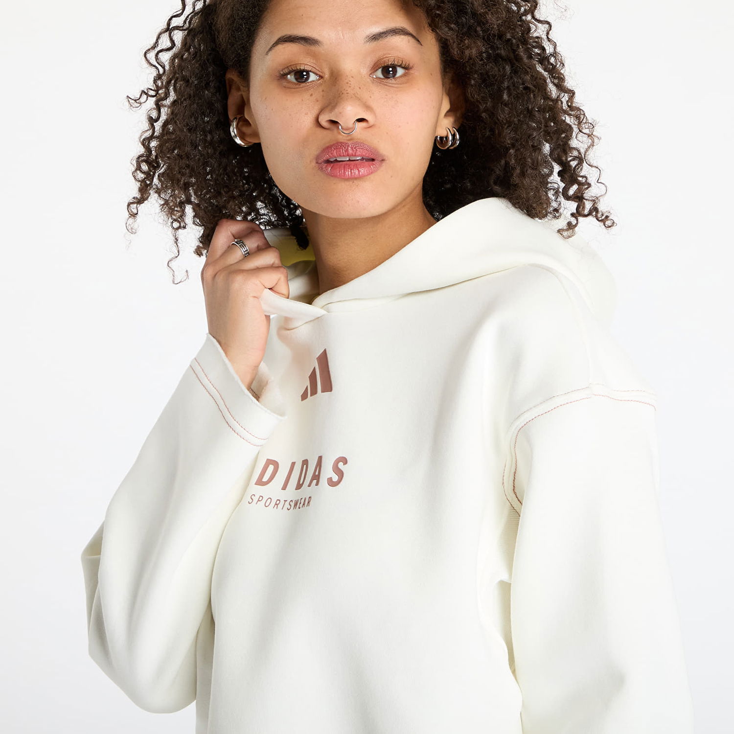 Mikina adidas Originals All Szn Loose Graphic Hoodie Biela | JJ4517, 1