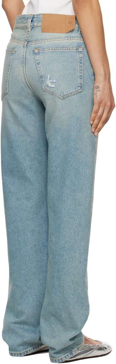 Džínsy Maison Margiela MM6 Maison Margiela Distressed Taped 5 Pocket Jeans Modrá | S52LA0248 M30019, 2