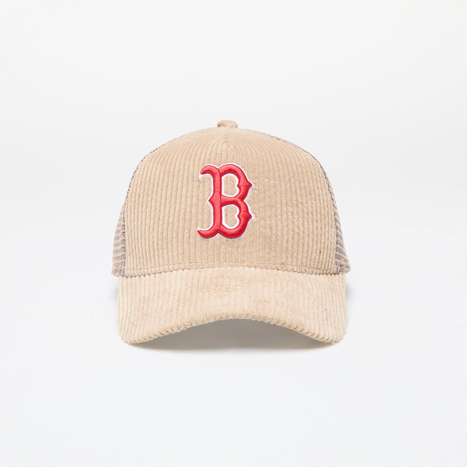 MLB Boston Red SoxCord 9FORTY E-Frame Adjustable Trucker Cap Beige Universal