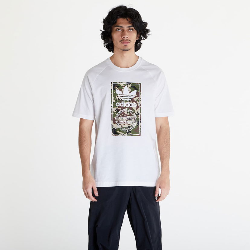 Tričko adidas Originals Camo Tongue Tee White Biela | IS0246