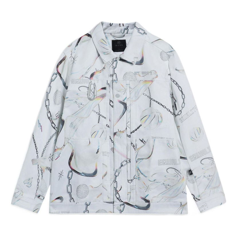Bunda Li-Ning Way Of Wade Graphic Print Jacket Biela | AFDS475-2