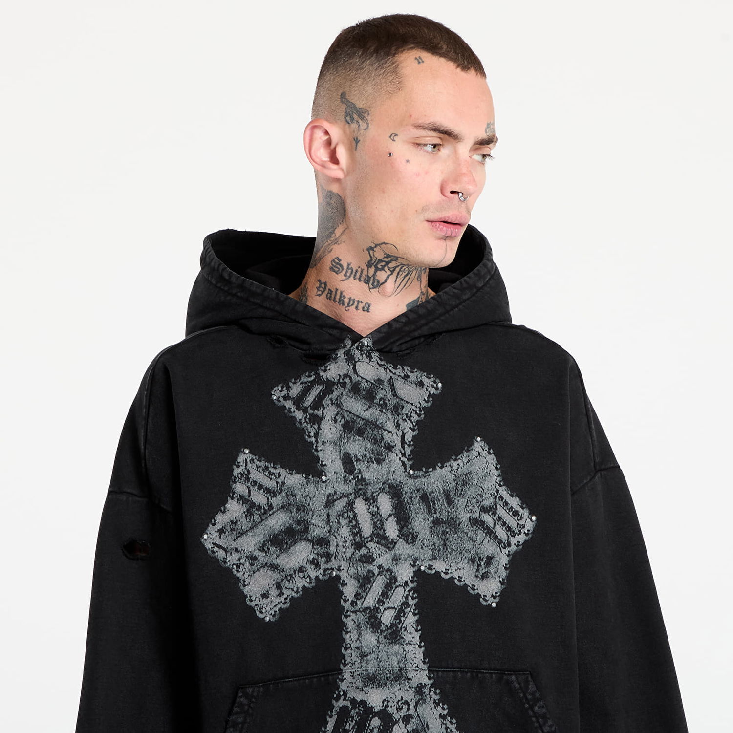 Mikina MISBHV MISBHV Goth Cross Graphic Hoodie Čierna | 251M212, 1