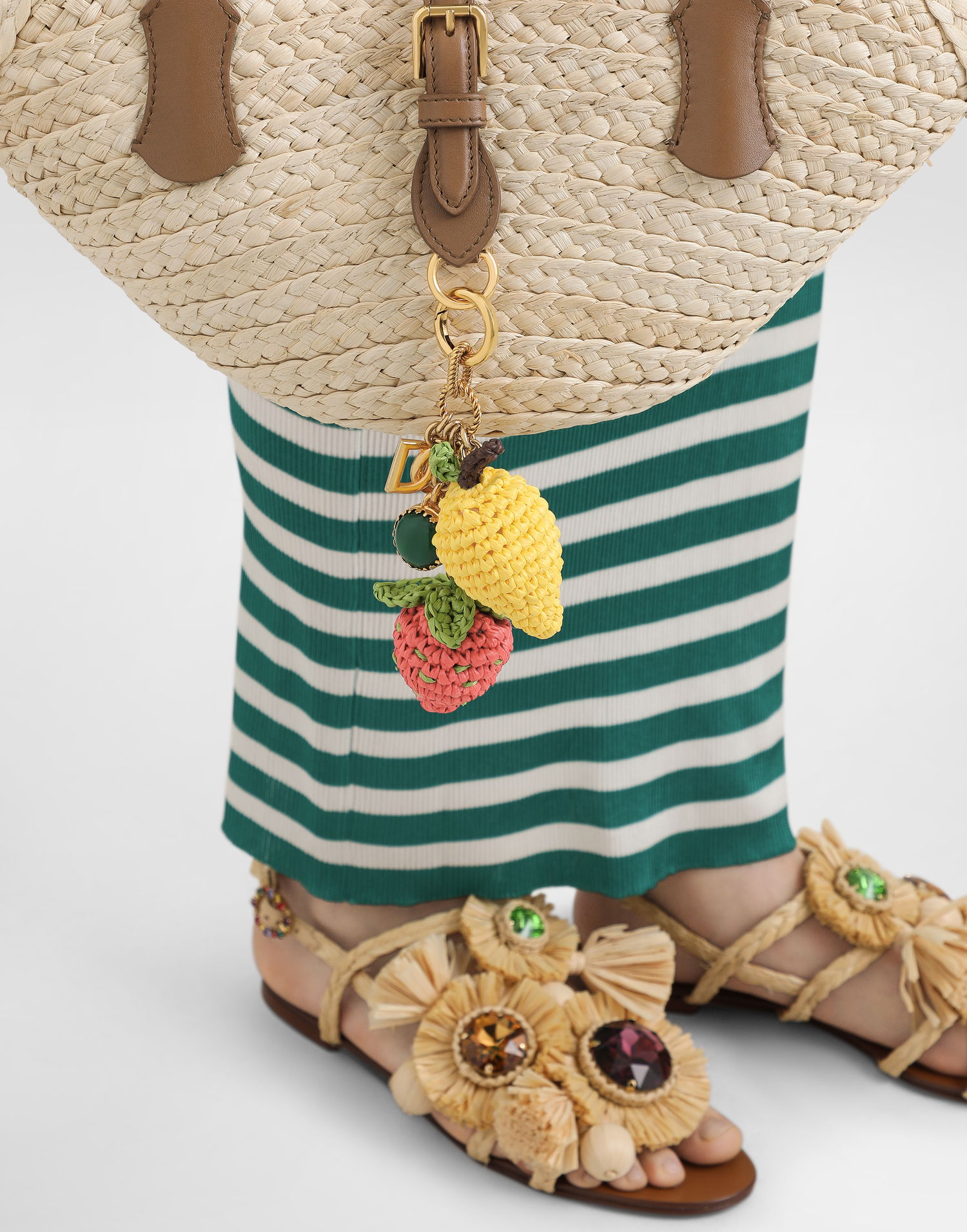 Kľúčenka Dolce & Gabbana Dolce & Gabbana Fruit Shaped Metal and Raffia Keychain Rôznofarebný | BI3410AK3748J901, 1