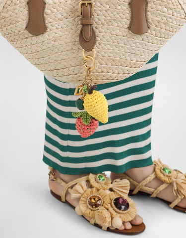 Kľúčenka Dolce & Gabbana Dolce & Gabbana Fruit Shaped Metal and Raffia Keychain Rôznofarebný | BI3410AK3748J901, 1