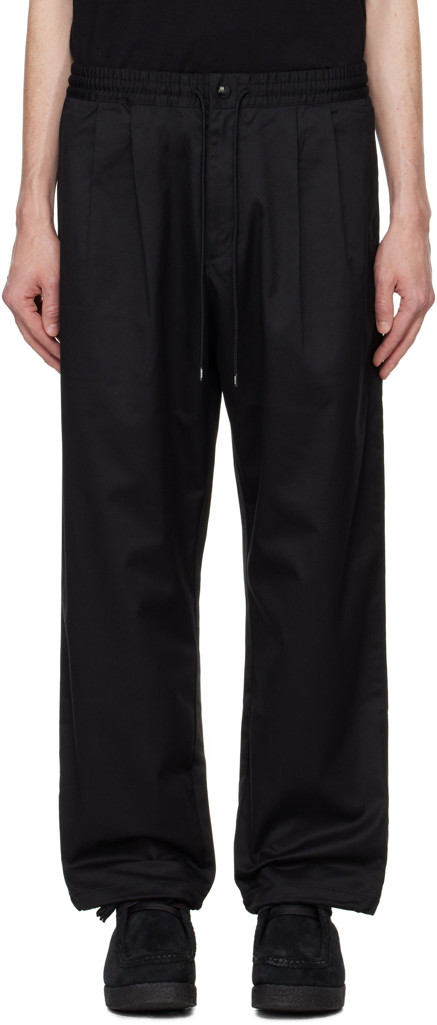 Nohavice Neighborhood Baggy Silhouette Easy Trousers Čierna | 242AQNH-PTM01, 0