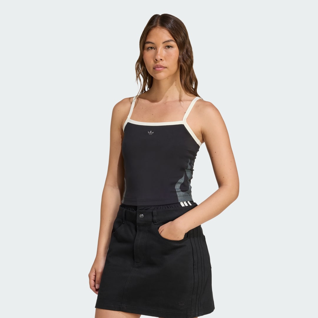Tielko adidas Performance Women's Flames Graphic Tank Top Čierna | JW7265, 0