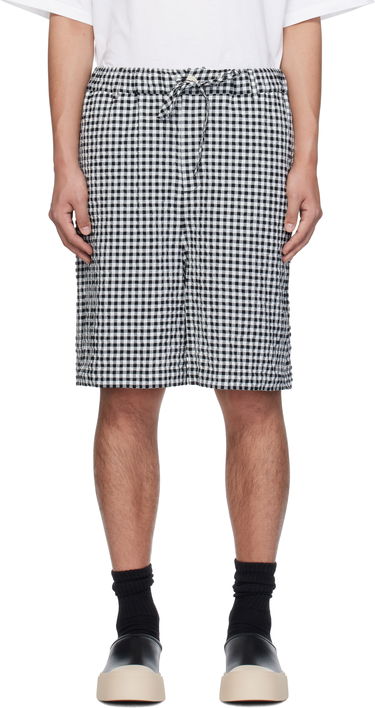 Šortky Marni Marni Gingham Seersucker Drawstring Shorts Čierna | PUMU0291A0 UTN929, 0