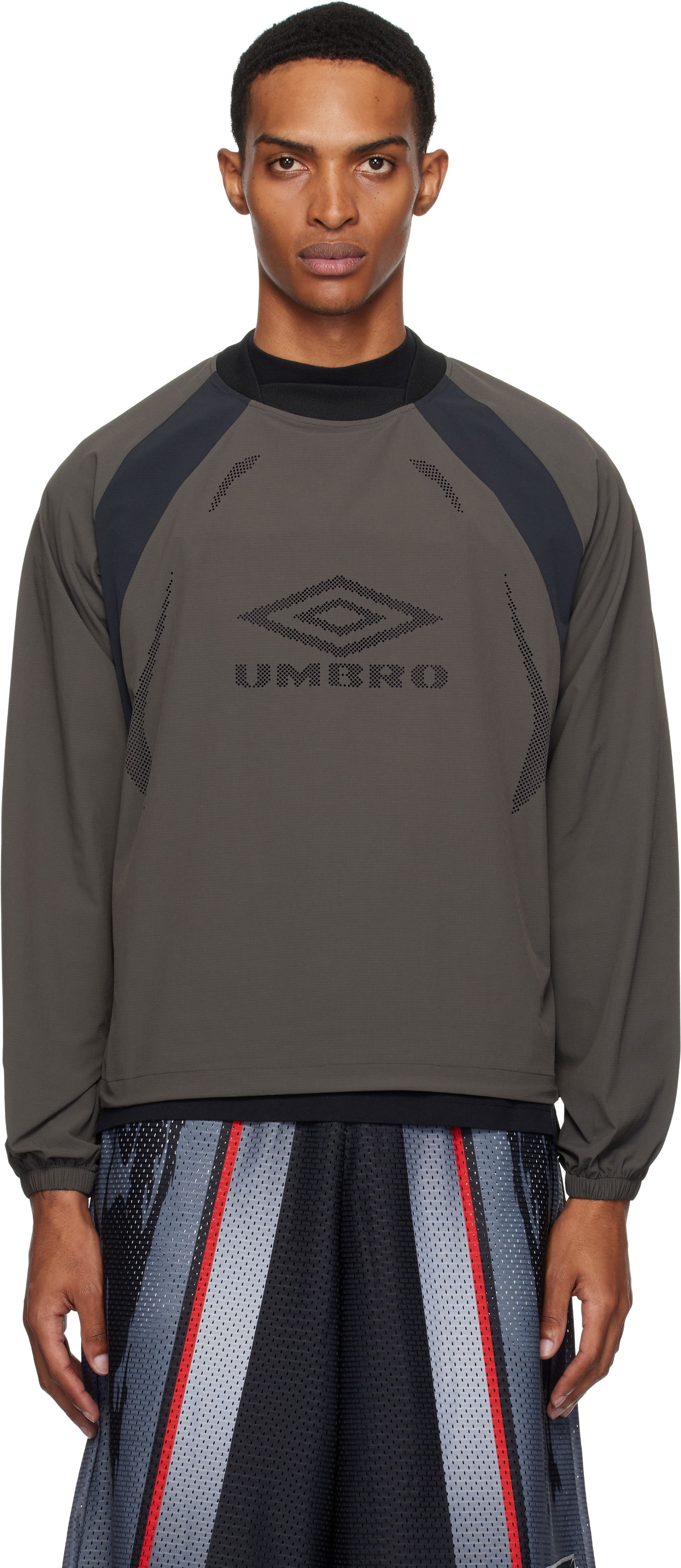 Tričko Umbro Umbro Lasered Nylon Crewneck T-shirt Šedá | UBMW0252FA164, 0