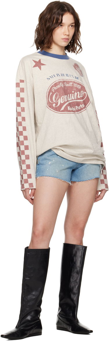 Tričko Ksubi Ksubi Pitt Lane Boyfriend Long Sleeve T-Shirt Béžová | WPF25TE006, 3