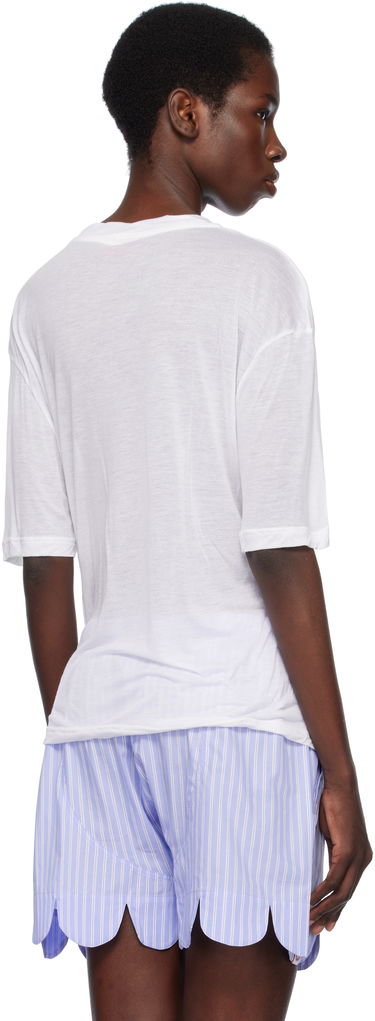 Tričko Charles Jeffrey Loverboy Charles Jeffrey LOVERBOY Draped Mesh T-Shirt Biela | 54080101, 2