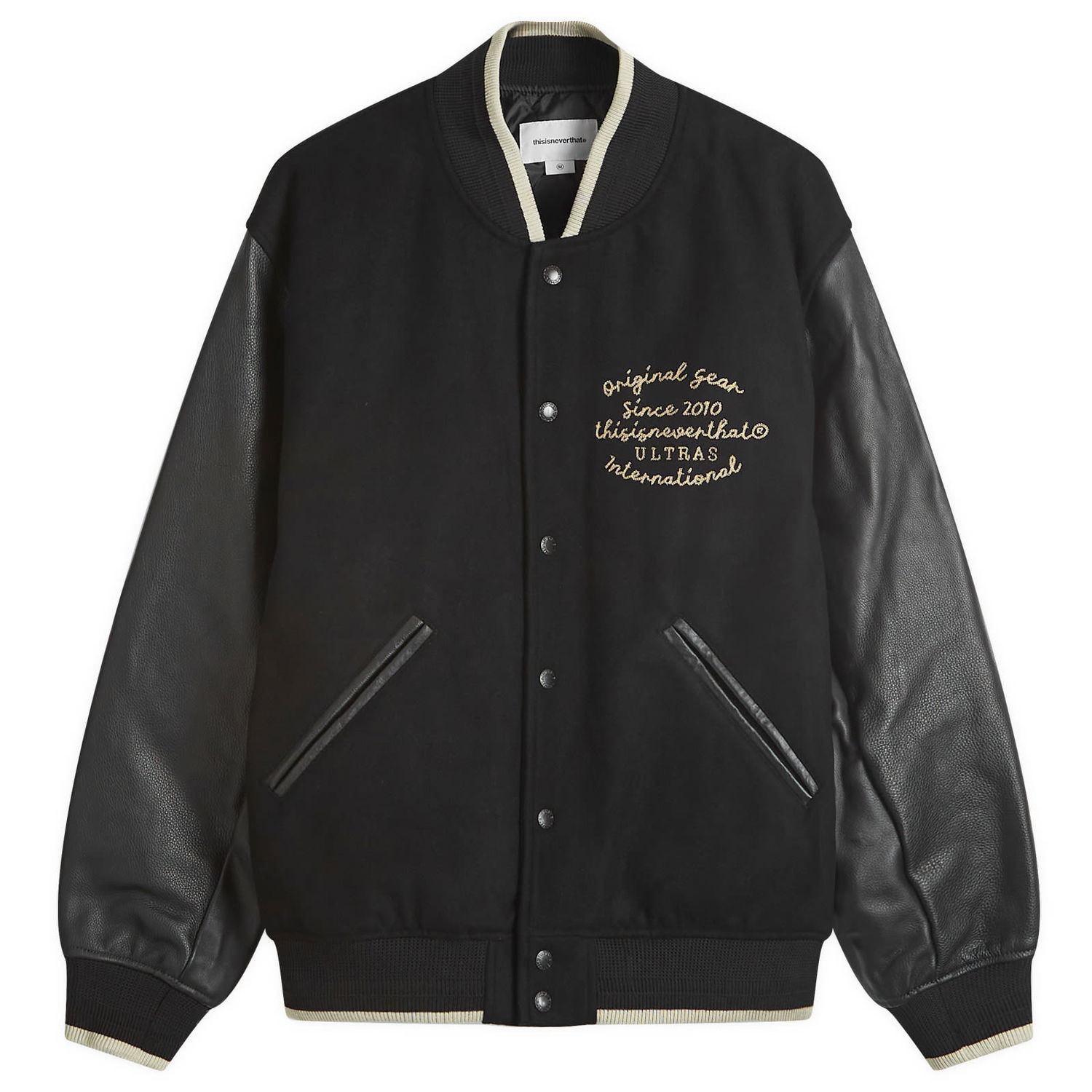 Bomber bunda thisisneverthat Varsity Jacket Čierna | TN243POWLS01-BLK, 0
