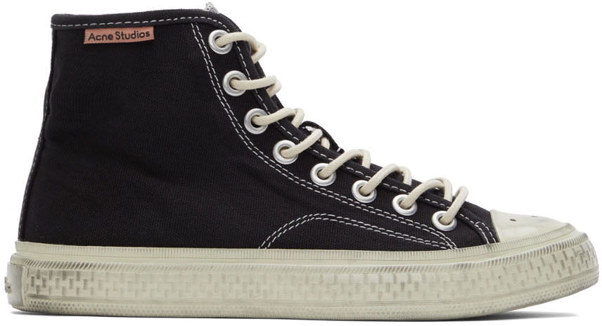 Tenisky a topánky Acne Studios Off-White Canvas High Top Čierna | AD0481-, 0