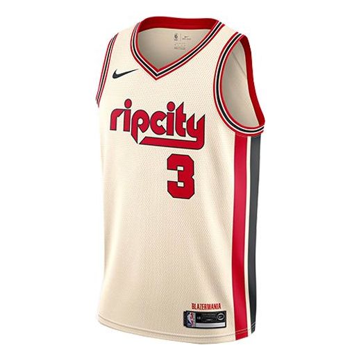 Dres Nike NBA City Edition Portland Trail Blazers No. 3 Basketball Jersey Béžová | AV4668-120