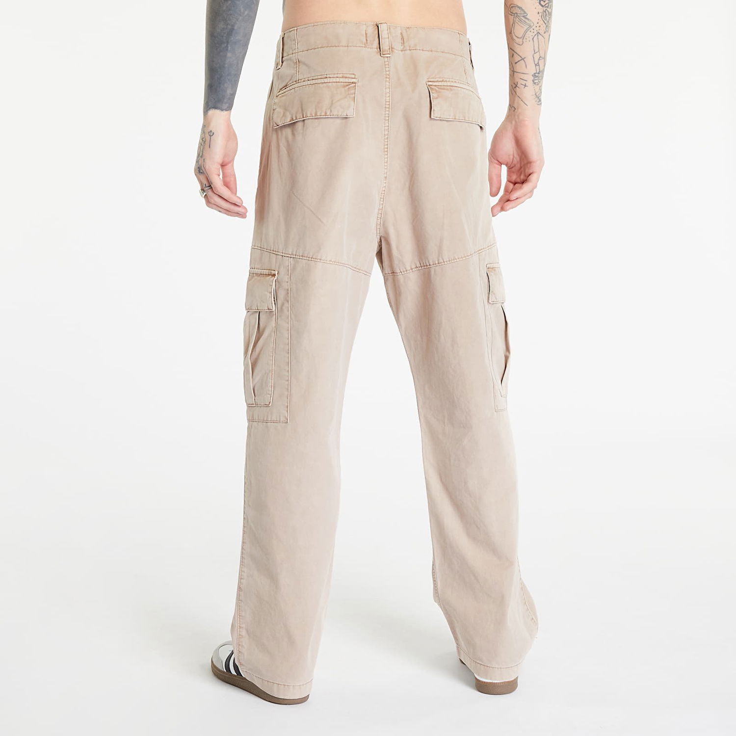 Cargo nohavice CALVIN KLEIN Mineral Dye Cargo Woven Pants Béžová | J30J322918 PE5, 1