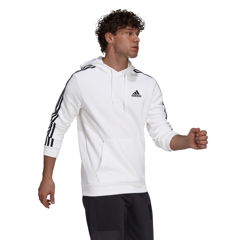Mikina adidas Originals Essentials Fleece 3-Stripes Hoodie Biela | GU2522