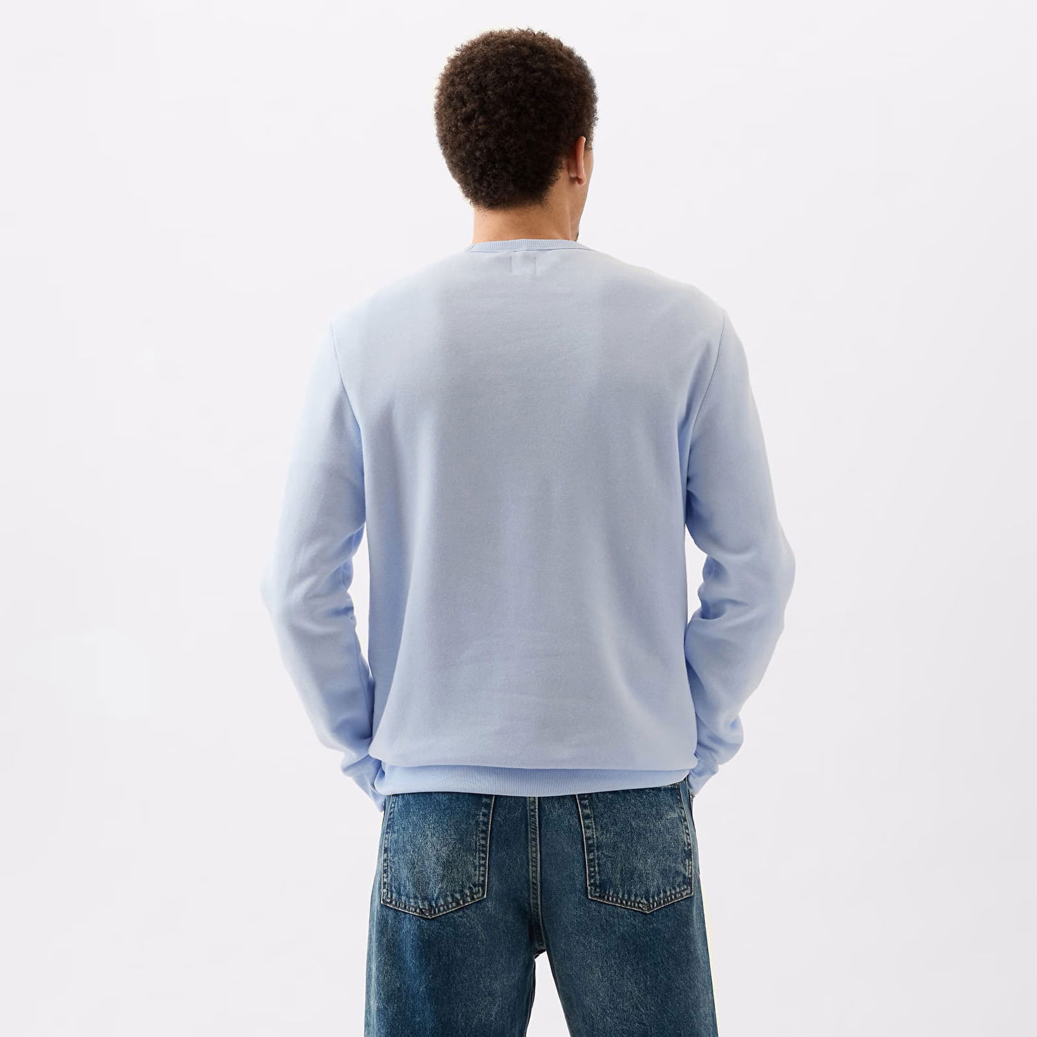 Mikina GAP Logo Crewneck Sweatshirt Bicoastal Blue Modrá | 427434-19, 1