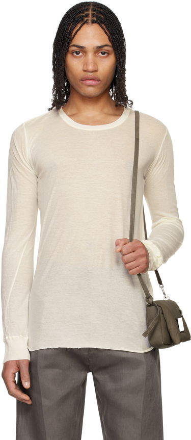 Tričko Rick Owens Rick Owens Hollywood Basic Long Sleeve T-Shirt Béžová | RU01E5252 UC, 0