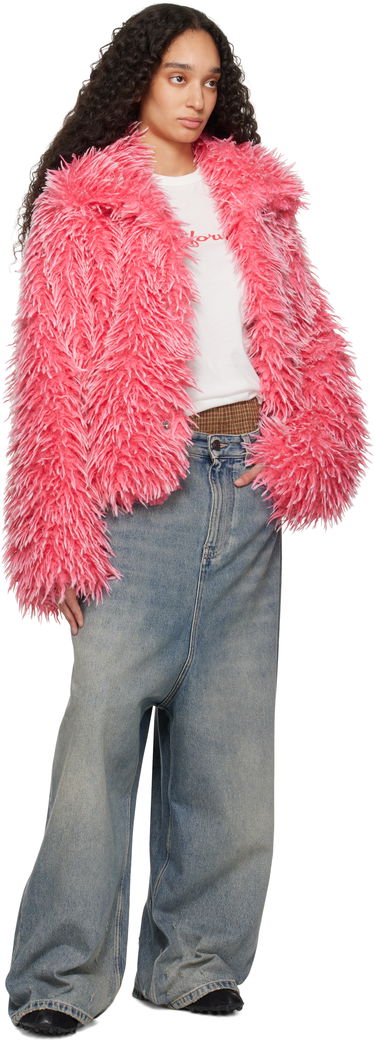 Bunda ERL ERL Varsity Faux-Fur Jacket Ružová | ERL10J001, 3