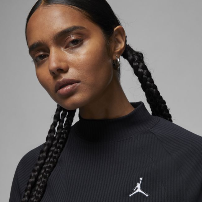 Tričko Jordan Jordan Flight Ribbed Long-Sleeve Top Čierna | DV1420-010, 1