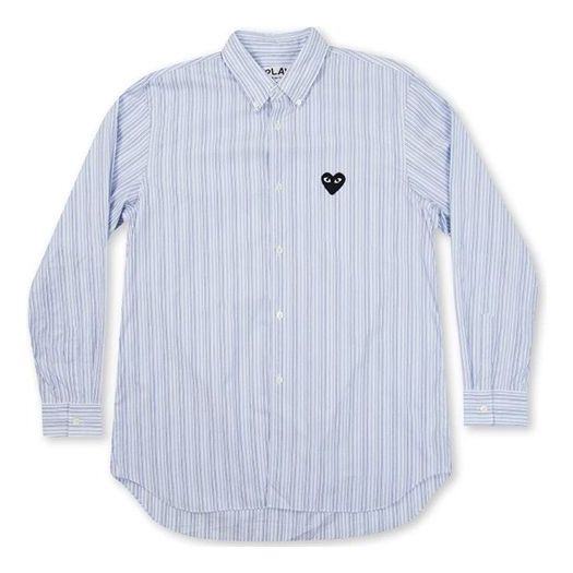 Košeľa Comme des Garçons Emblem Striped Button Down Shirt Modrá | AZ-B010-051-1, 0