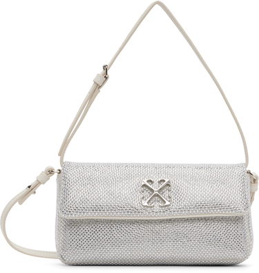 Taška cez rameno Off-White Jitney Shoulder Strass Metalická | OWNN18BF25FAB0010600, 0