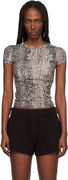 Snakeskin Print Short Sleeve T-shirt