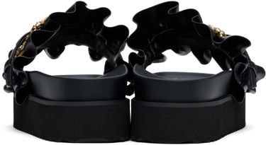 Doplnky Versace Versace Jeans Couture Baroque Buckle Platform Sandals Čierna | E78VA3SM5_E71570, 1