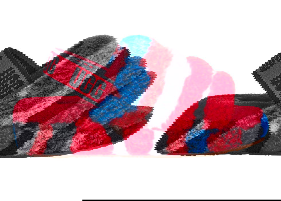 Tenisky a topánky UGG Fluff Yeah Slide Cali Collage Rôznofarebný | 1118164-RED, 0