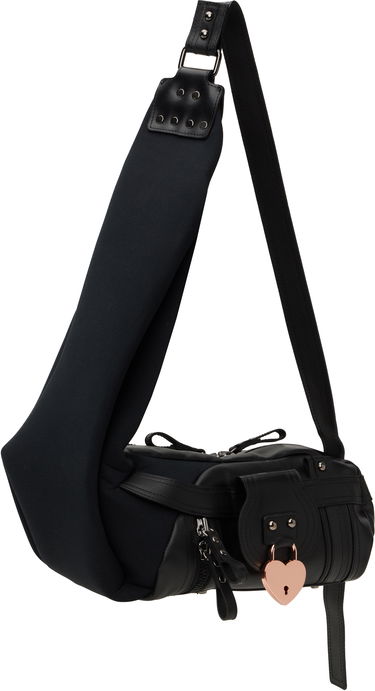 Taška cez rameno Ottolinger Ottolinger Mini Neoprene and Leather Shoulder Bag Čierna | 12690052601, 1