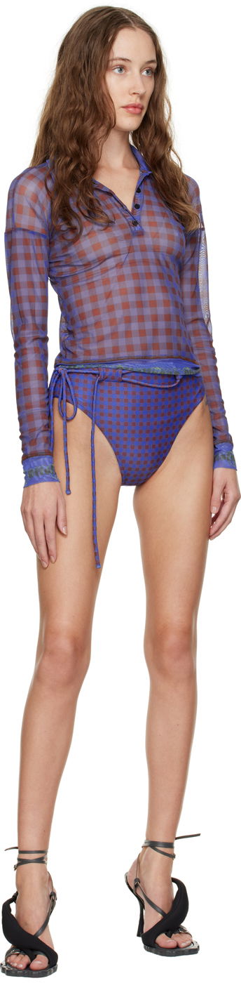 Plavky Ottolinger Ottolinger Laced Bikini Bottoms Modrá | 300704/300204, 3